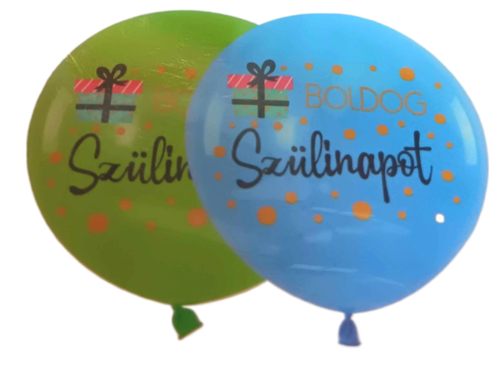 Boldog szülinapot -Kék , zöld lufiszett 5 db 