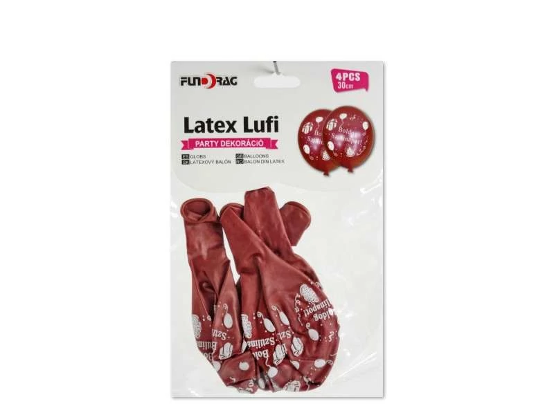 Rose gold metál  latex lufi 4 db - Boldog Szülinapot 