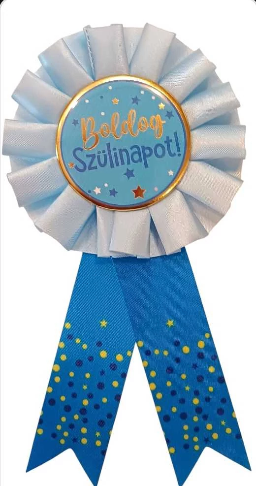 Kék- boldog szülinapot - kitűző