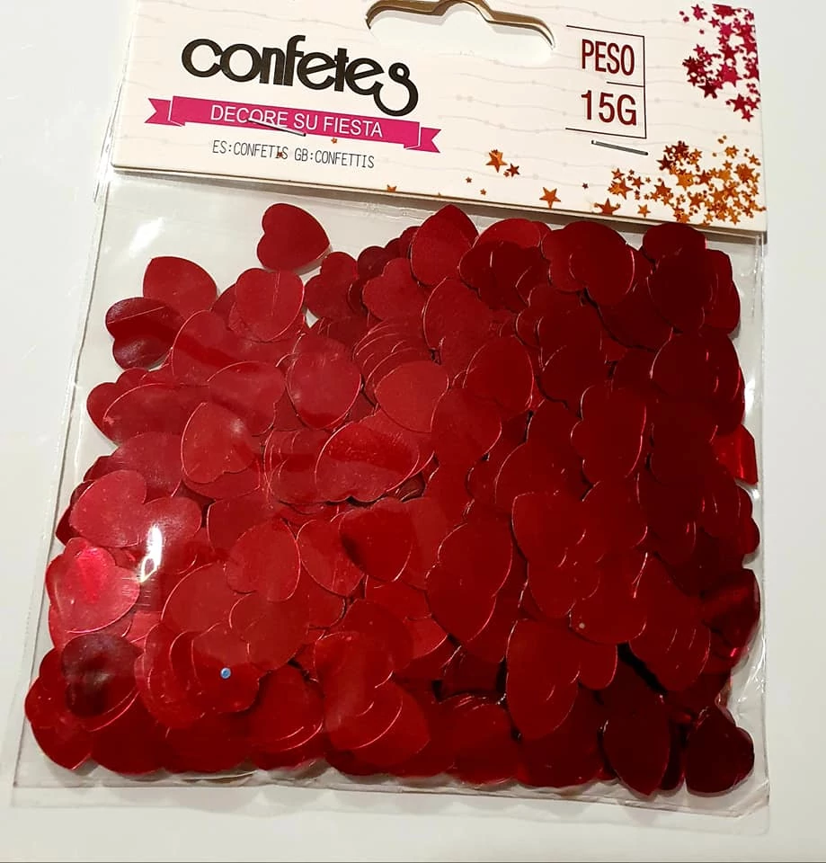 Szív konfetti, 15gr