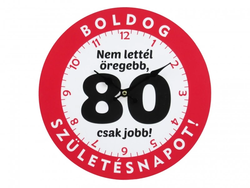 Falióra kerek 80 Boldog születésnapot