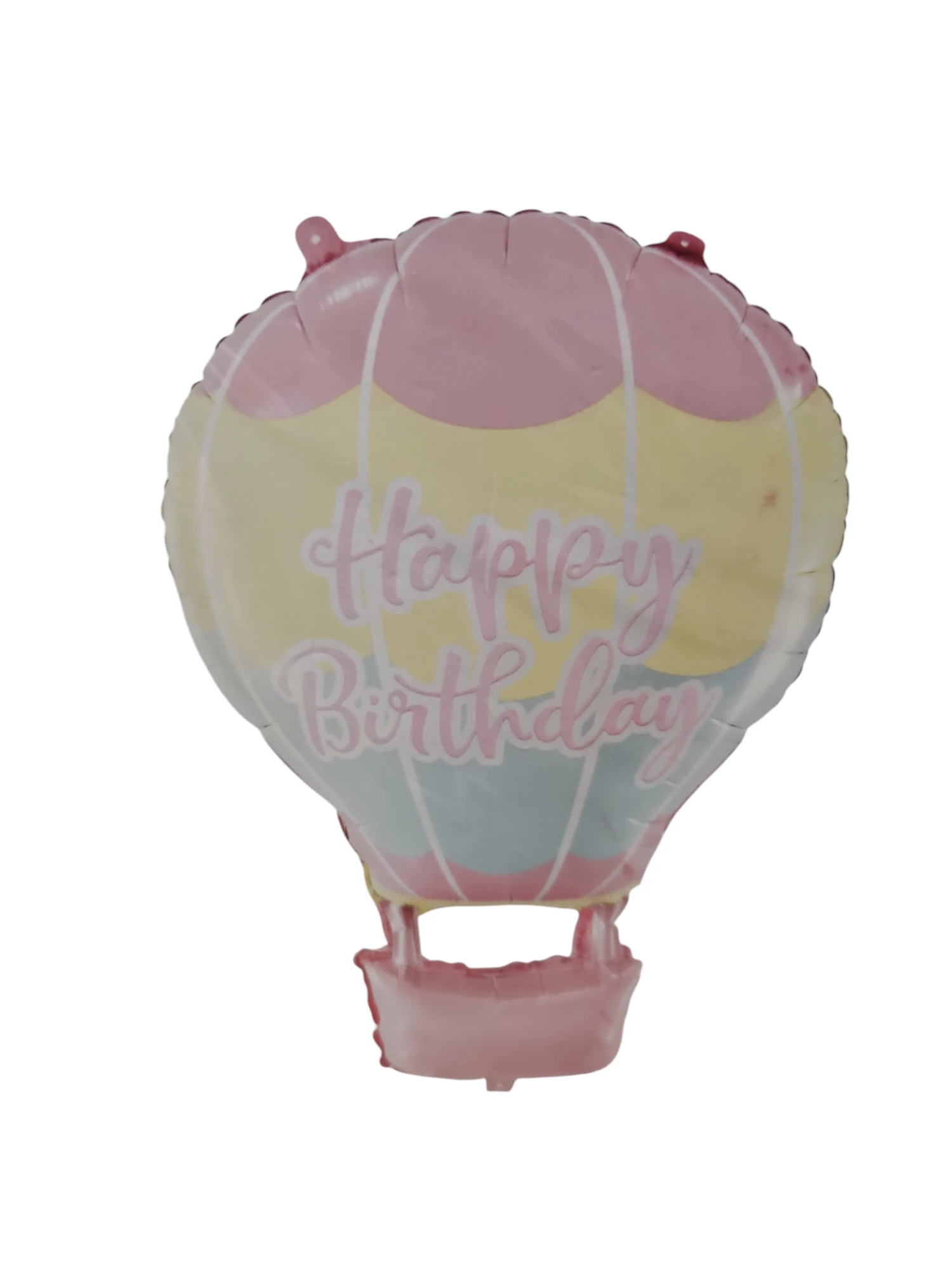 Rózsaszín  Happy Birthday hőlégballon fólia lufi 80 cm