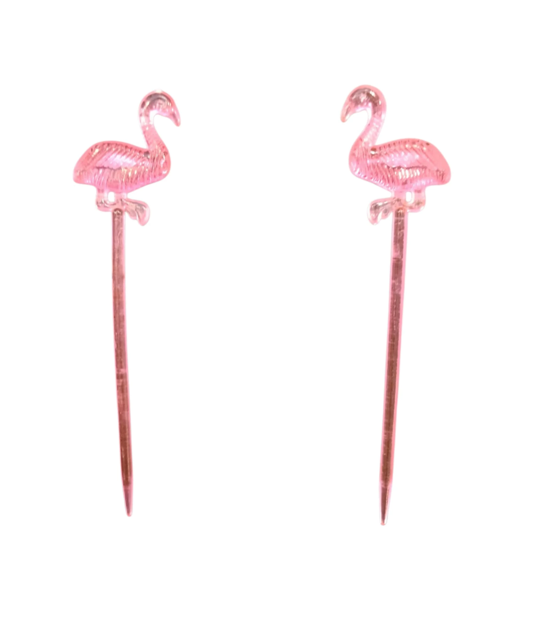 Flamingó koktél pálcika díszítő, 24 db