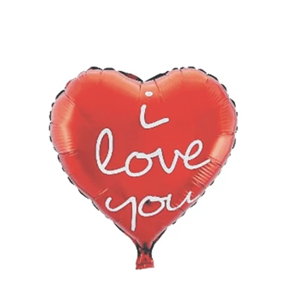 I love you feliratú piros lufi 45cm