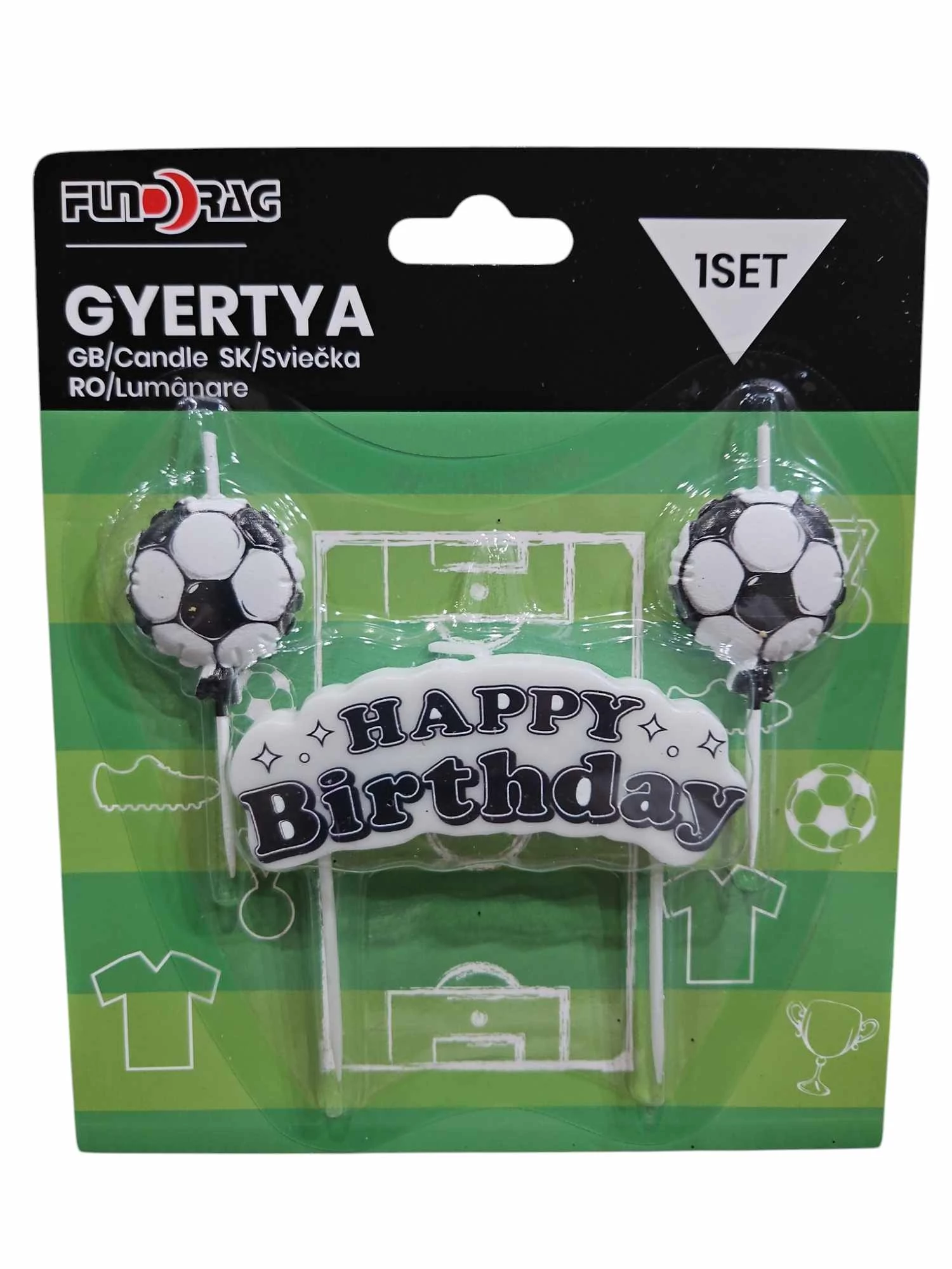Foci gyertya szett, 3 db