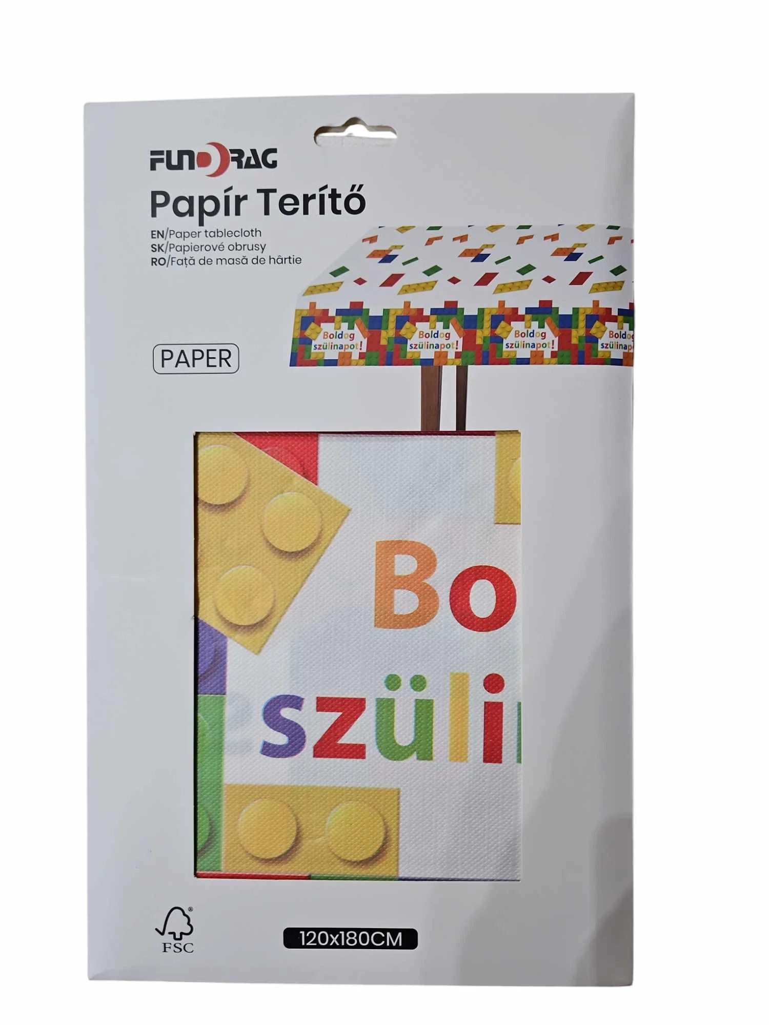 Legó mintás papír asztalterítő – 120 x 180 cm