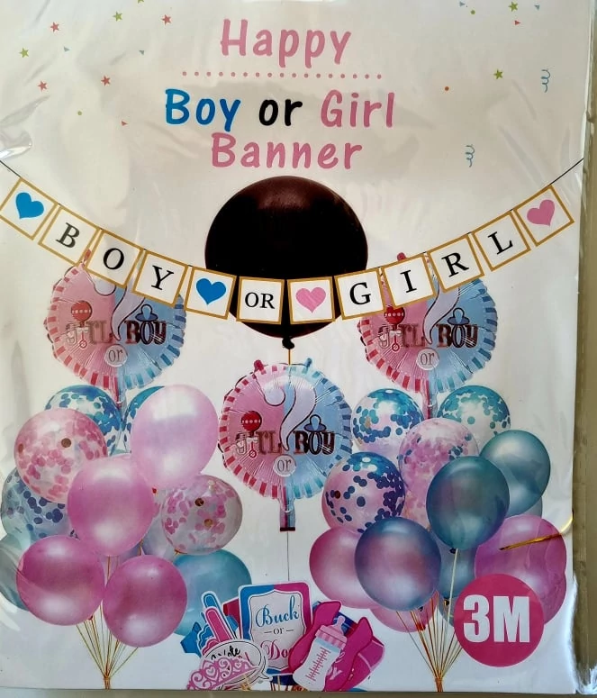 Boy or girl banner, 3 m