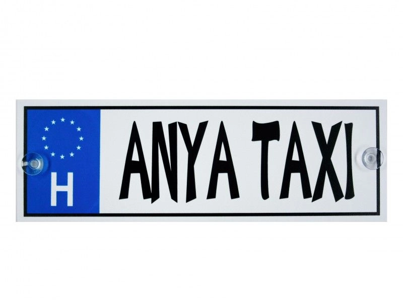 Anya taxi rendszámtábla,  33 x 11 cm