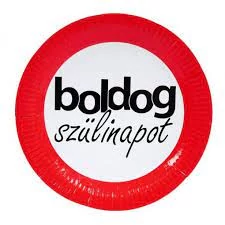  Boldog Szülinapot felirattal party tányér- 23Ccm 10db