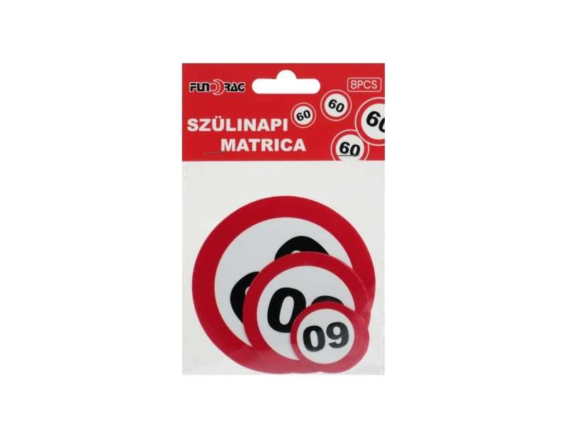 Matrica 60-as szülinapi,  8 db