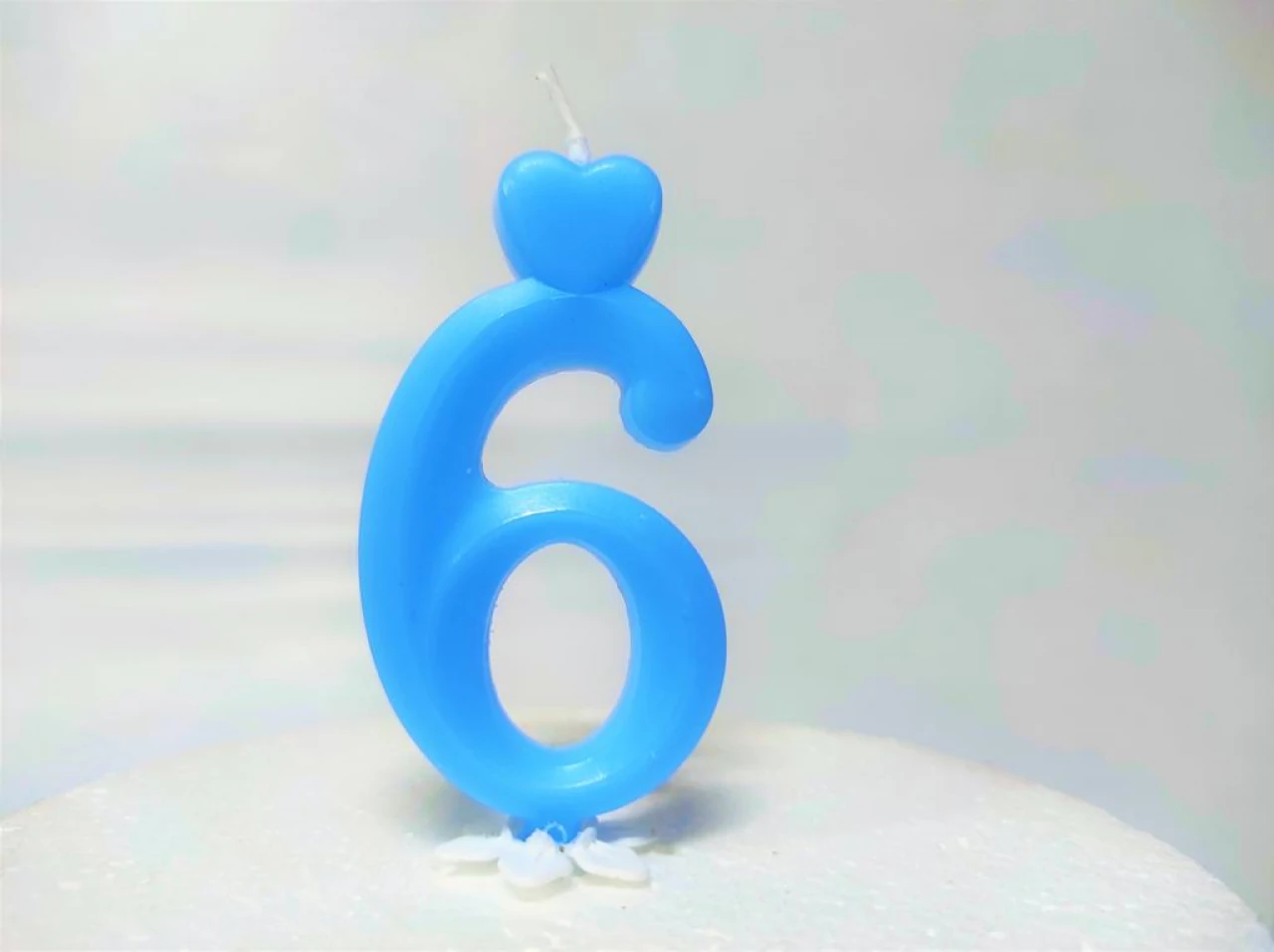 Számgyertya kék , 6-os