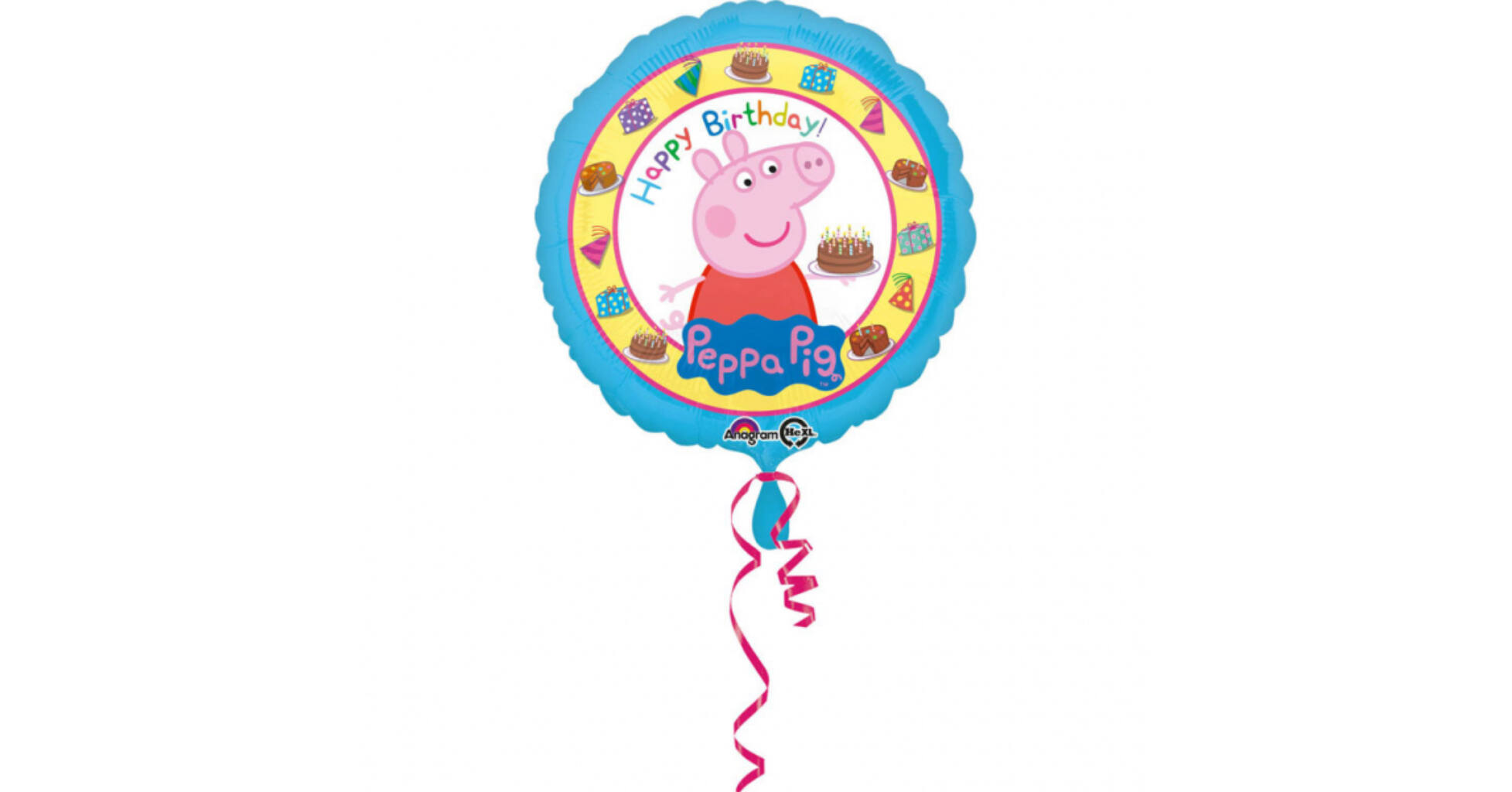  Peppa Pig - Peppa Malac Happy Birthday Szülinapi Fólia Lufi, 45 cm
