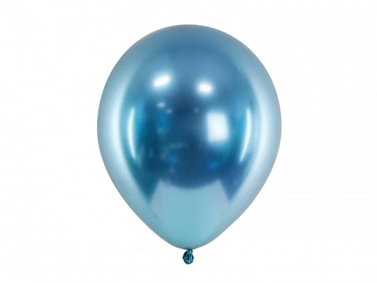 Latex lufi metál kék színű 45 cm 1 db 