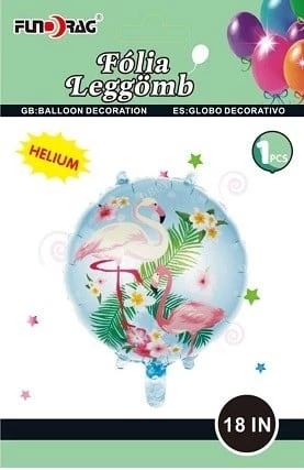 Flamingós 45 cm fólia lufi