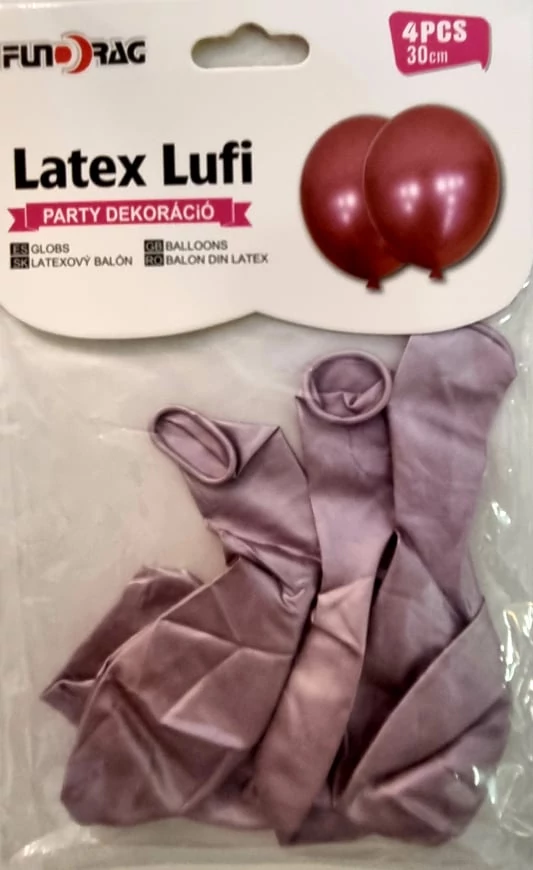 Mályva latex lufi, 4 db -30 cm
