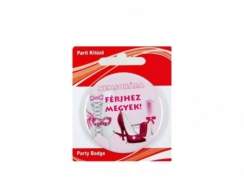 Party kitűzö férjhez megyek 6cm