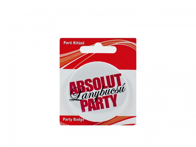 Kitűző absolut  lánybúcsú party