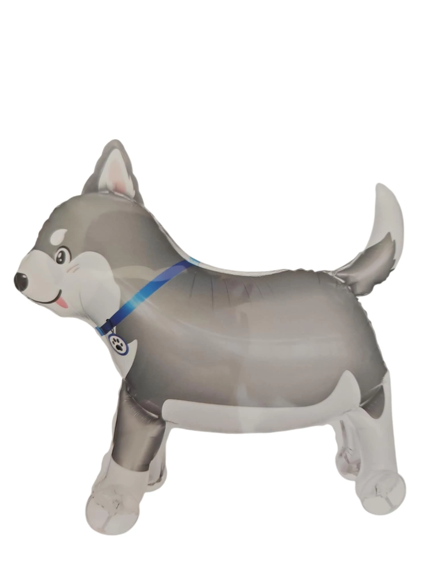Husky kutyás gurulós fólia lufi – 75 cm