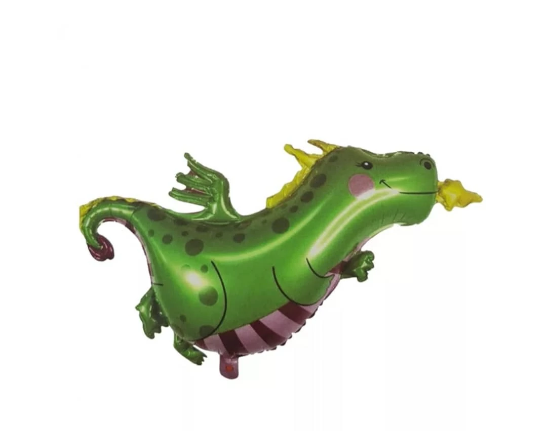 Tűzokádó sárkány fólia lufi, 91 cm
