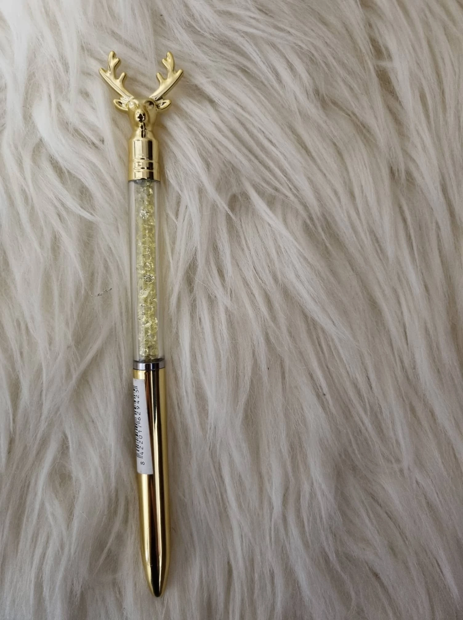 Elegáns arany szarvasos toll,  17 cm