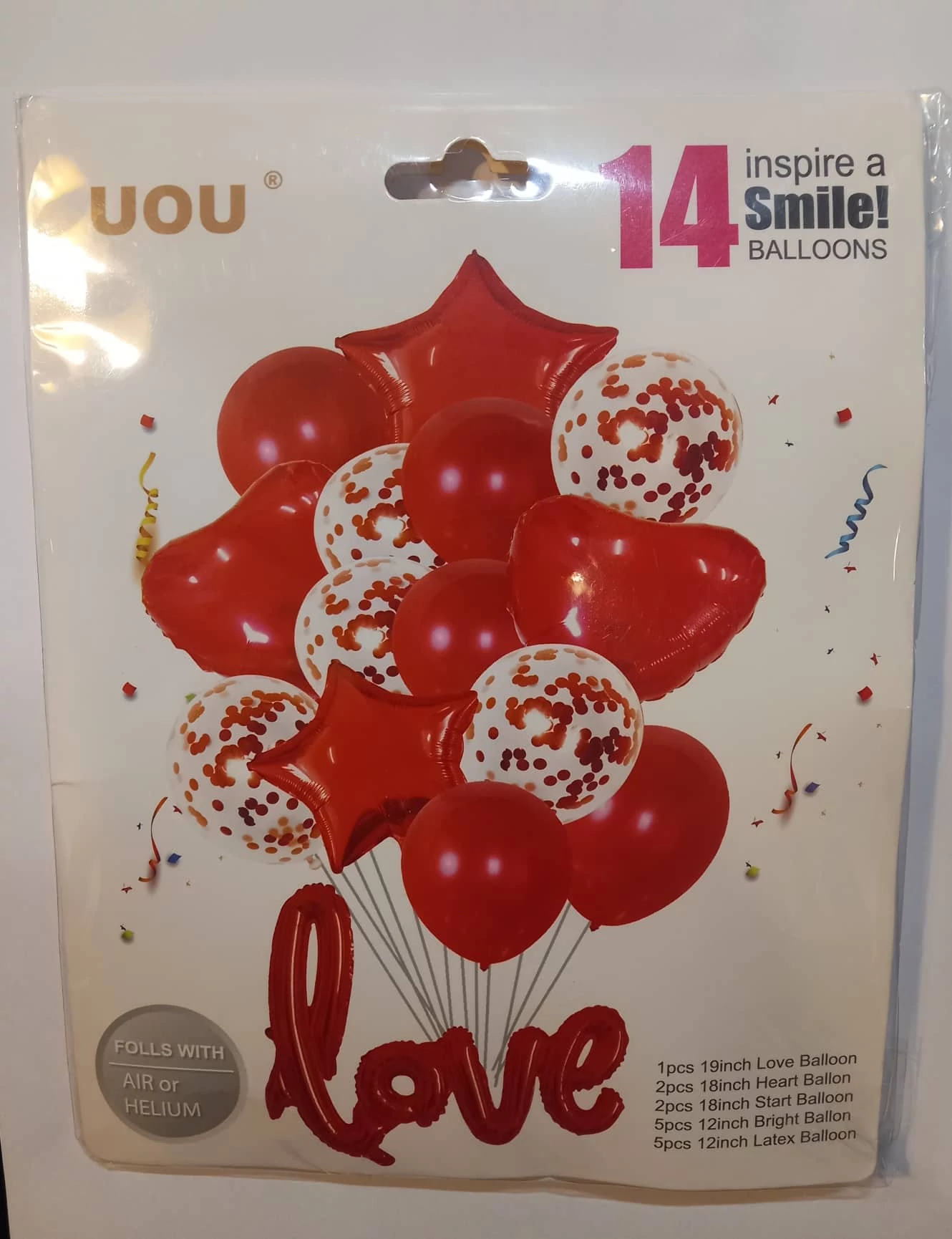 Szerelmes lufi szett 14 db  ajándék love felírattal