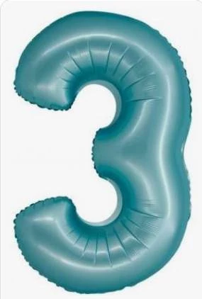 3 as szám fólia  matt light blue 76 cm 