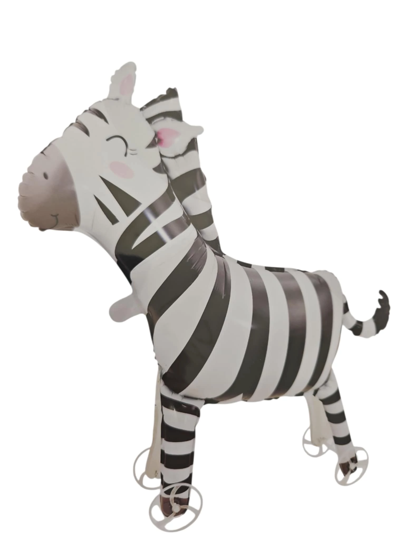 Zebra gurulós fólia lufi