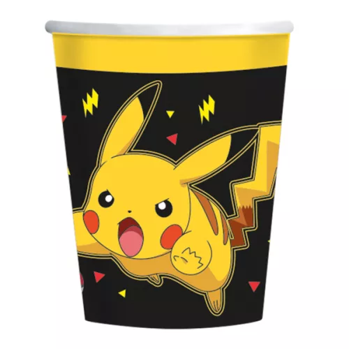 Pokémon Thunder papír pohár, 8 db-os 237 ml
