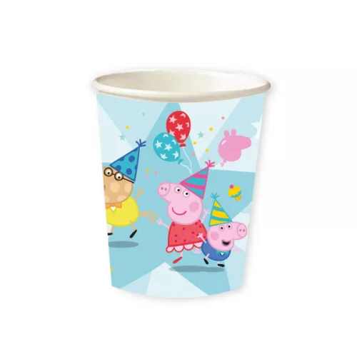 Peppa Malac party papír pohár, 8 db