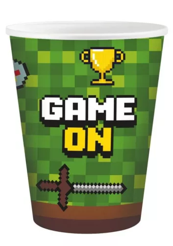 Játék Game On papír pohár, 6 db-os 