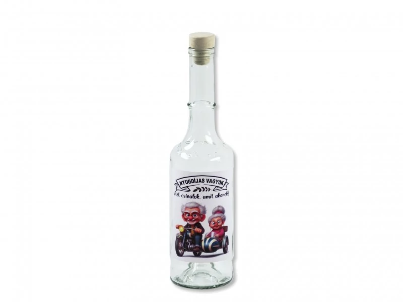 Pálinkás palack Nyugdíjas vagyok 0,5l
