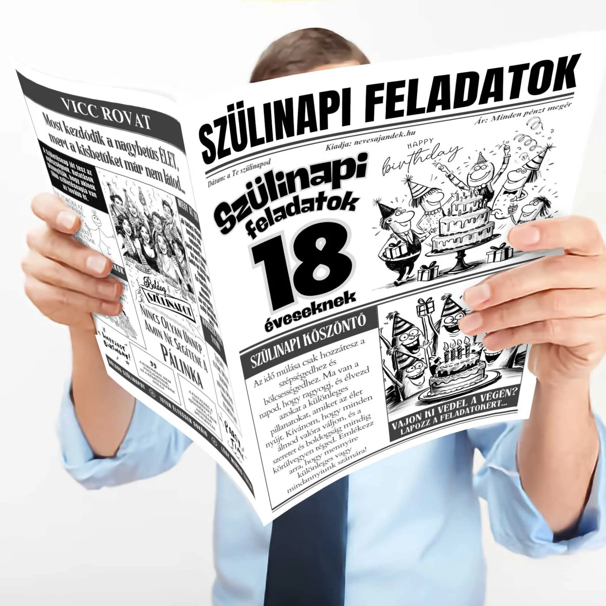 Vicces Újság - Vicces Szülinapi Újság - Szülinapi Feladatok 18