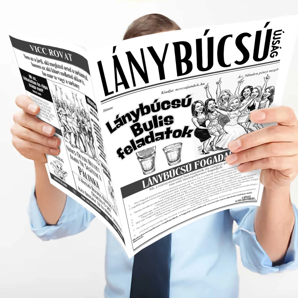 Vicces Újság - Lánybúcsú Újság - Lánybúcsú Feladatok