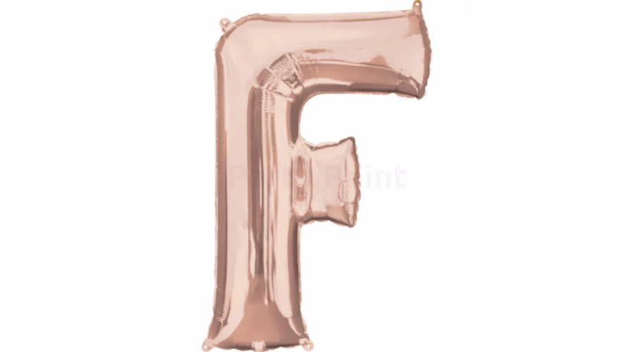 F betű fólia lufi , rose gold, 86 cm