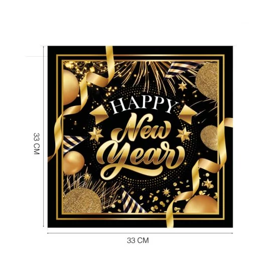 Happy New Year papír szalvéta, 20 db