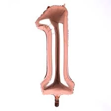 1-es számos lufi, Rose Gold, 110cm