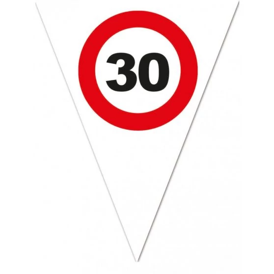 30- as sebességkorlátozó zászlófüzér, 5m-10 db zászló
