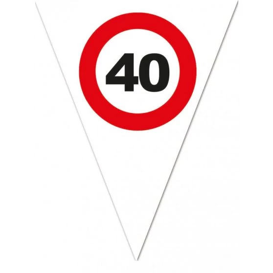 40- es sebességkorlátozó zászlófüzér, 5m-10 db zászló